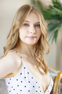 Sonya Elf Blue-eyed Beauty Fondles Her Perky Breasts Amorously