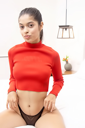 Gia Peel Off Her Thong And Sweater So She Can Show You All Of Her Sexy Goods