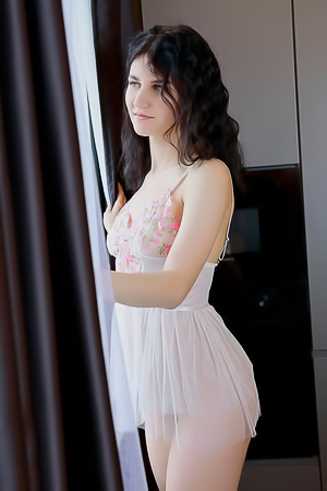 Anastasia Barbi Sweetly Sexy In High Heels And A Sheer Babydoll